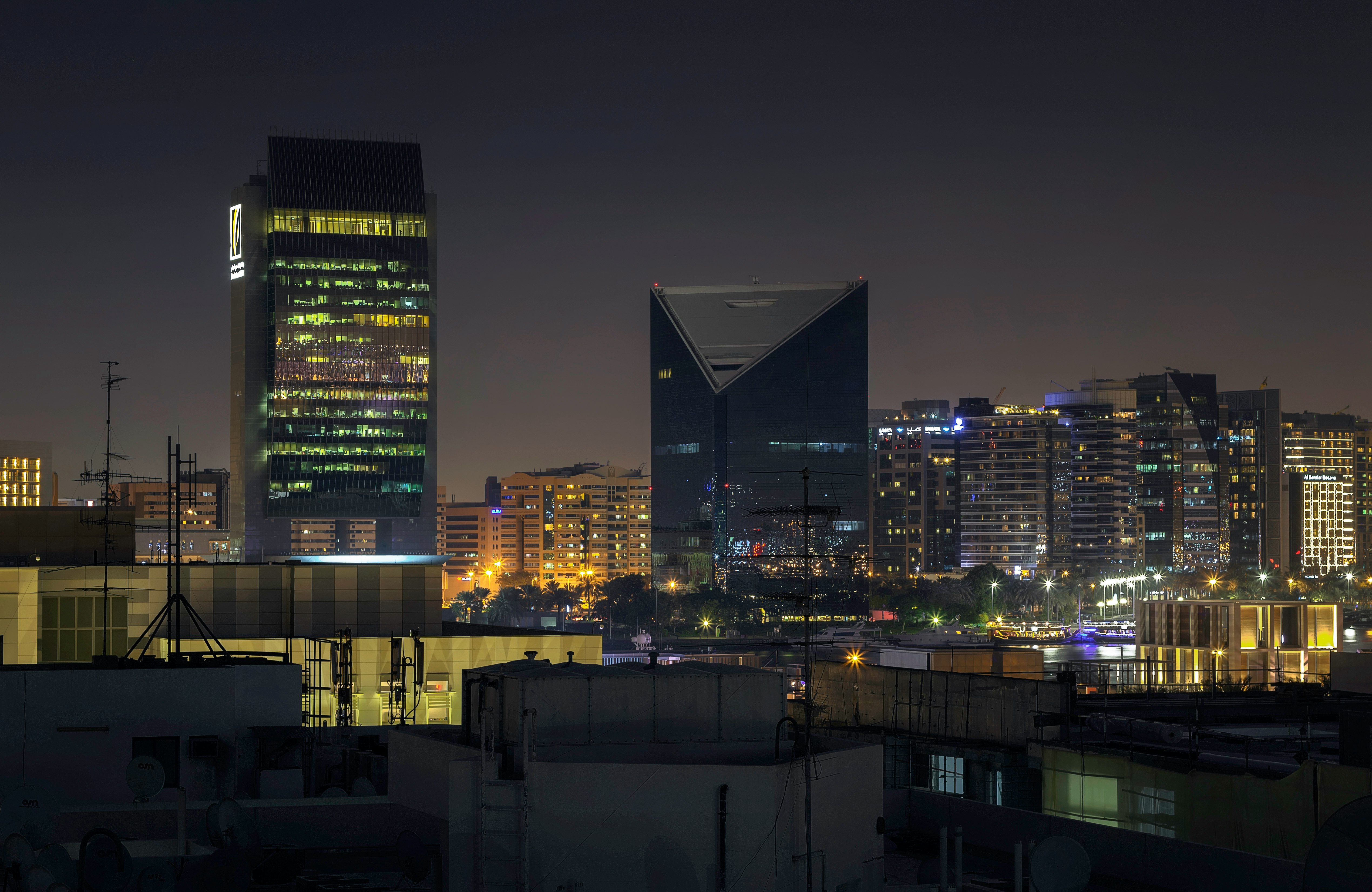 buildings during nighttime